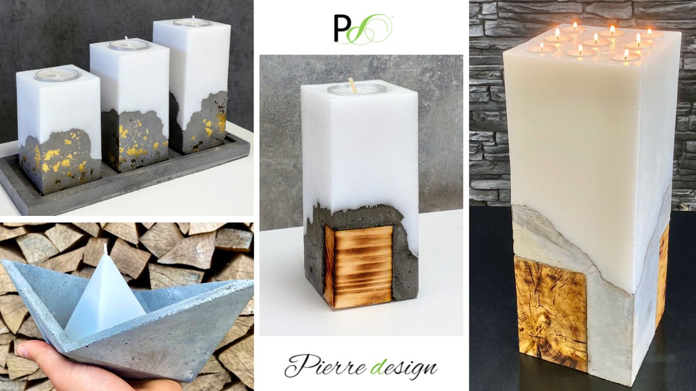 Betonové svíčky Pierre design